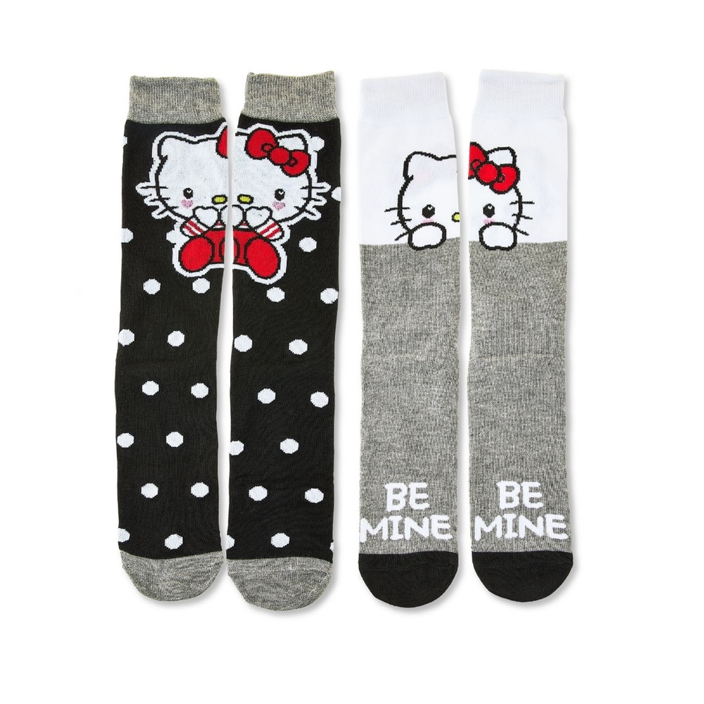 Hello Kitty Valentine's Adult 2 Pack Gift Box Socks